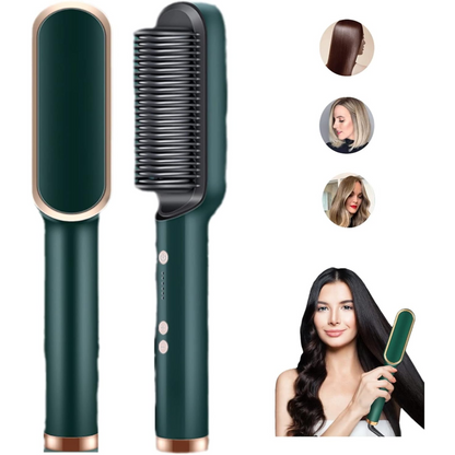 Cepillo 2 en 1 GlowHair– Alisa y riza tu cabello – Logra un peinado de salón en casa en minutos