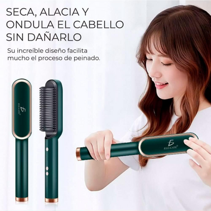 Cepillo 2 en 1 GlowHair– Alisa y riza tu cabello – Logra un peinado de salón en casa en minutos
