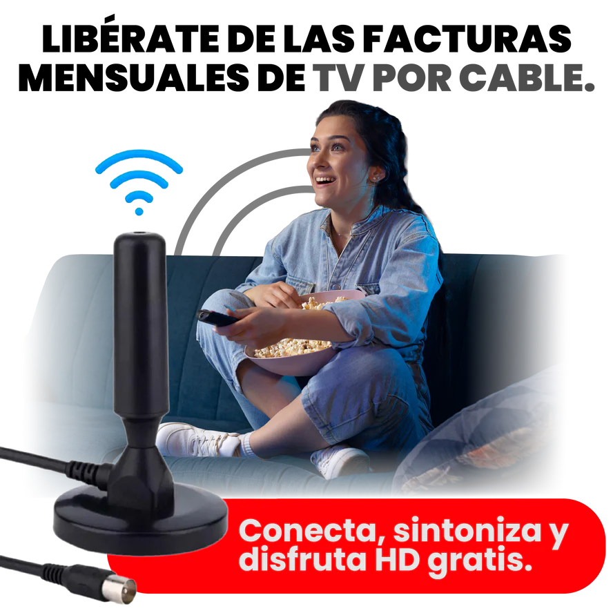 Antena TDT 4K de 30 Decibeles